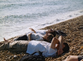 nick hides from the sun